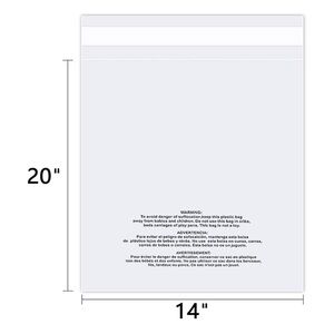 15-20”x14” White Plastic Mailing Bag